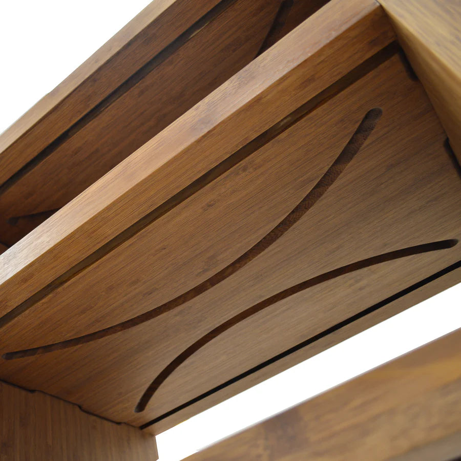 Elite Eco 24 two shelf Vinyl Storage Module Dark Bamboo