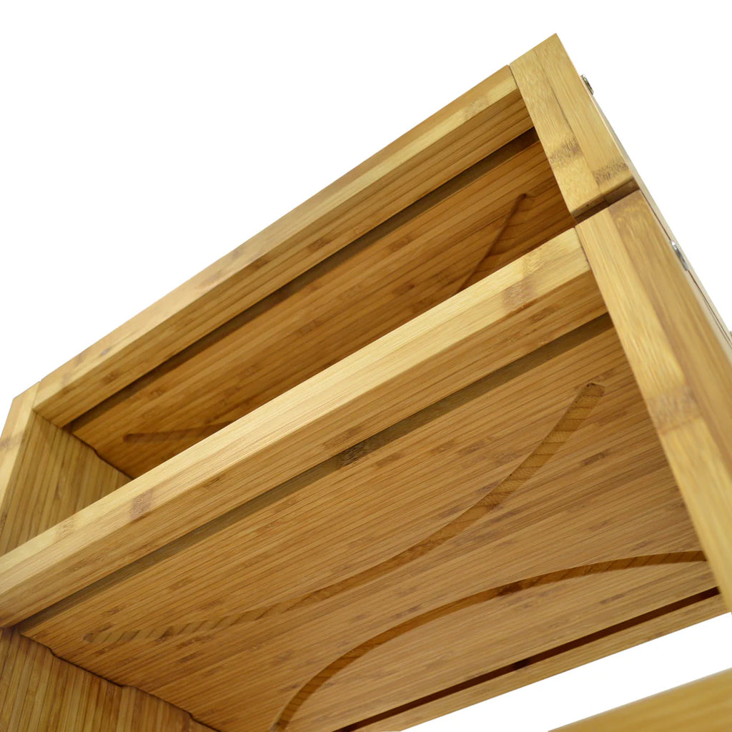 Elite Eco 24 two shelf Vinyl Storage Module Natural Bamboo
