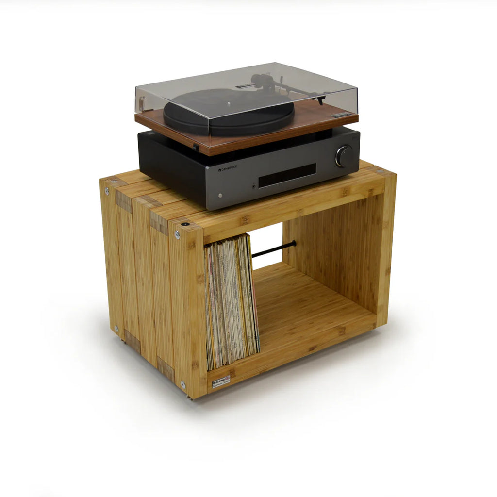 Elite Eco 24 two shelf Vinyl Storage Module Natural Bamboo