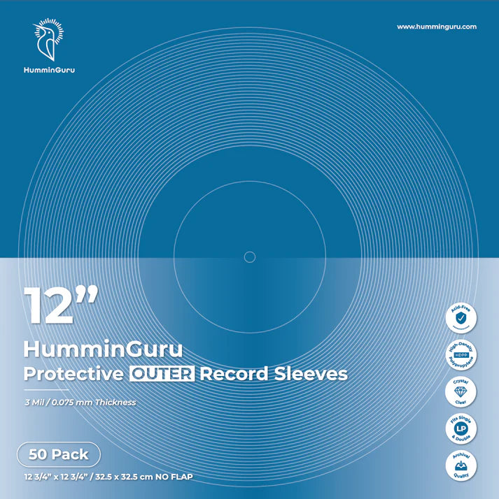 HumminGuru 12" Protective Outer Record Sleeves (50 pack) V2.0